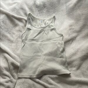 Brandy Melville White Ribbed Tank Top